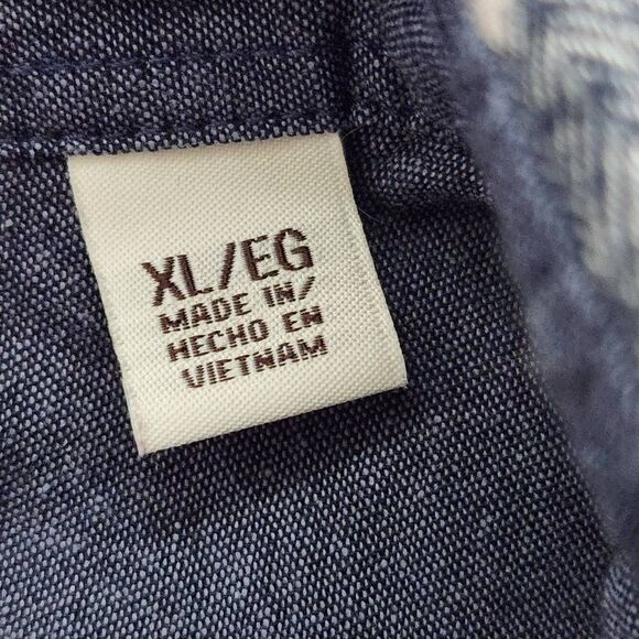 Weatherproof Vintage Red and Navy plaid Flannel Button Down Shirt Size XL - Picture 8 of 11